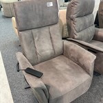 Fauteuil Justin met sta op, microvezel antraciet